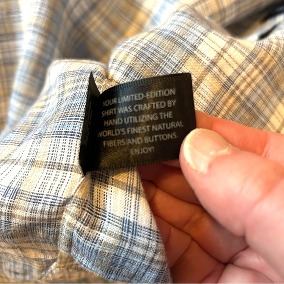 Calder Carmel Linen Limited Edition Button Down Shirt. Size Large. - Picture 9 of 14